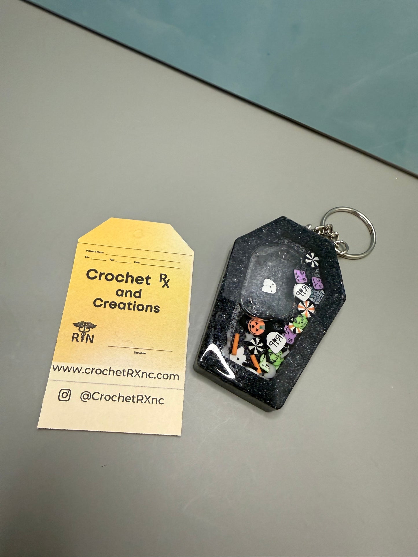 Halloween Snow Globe Shaker Keychains