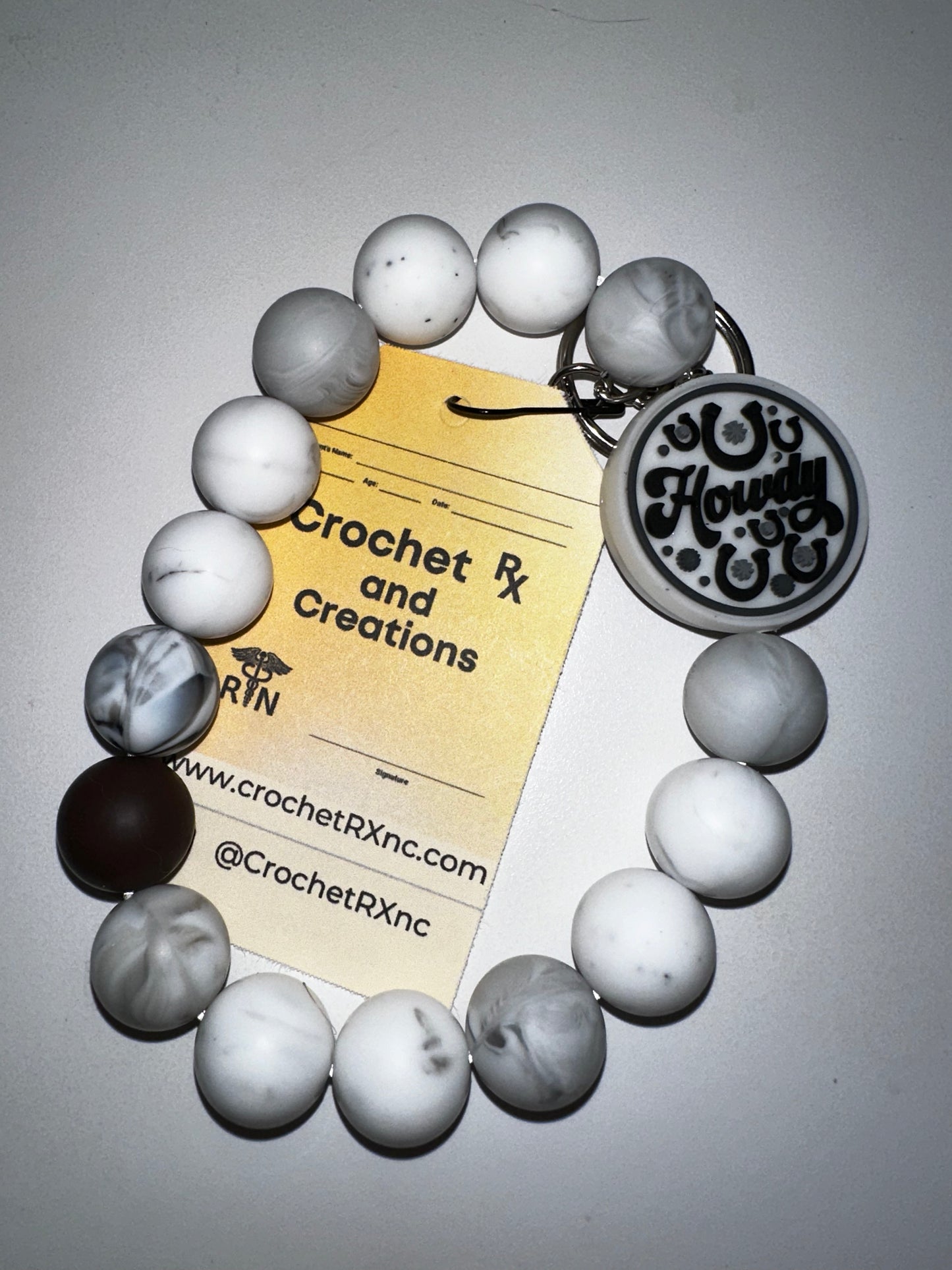 Western Silicone Bead Keychain Bracelets