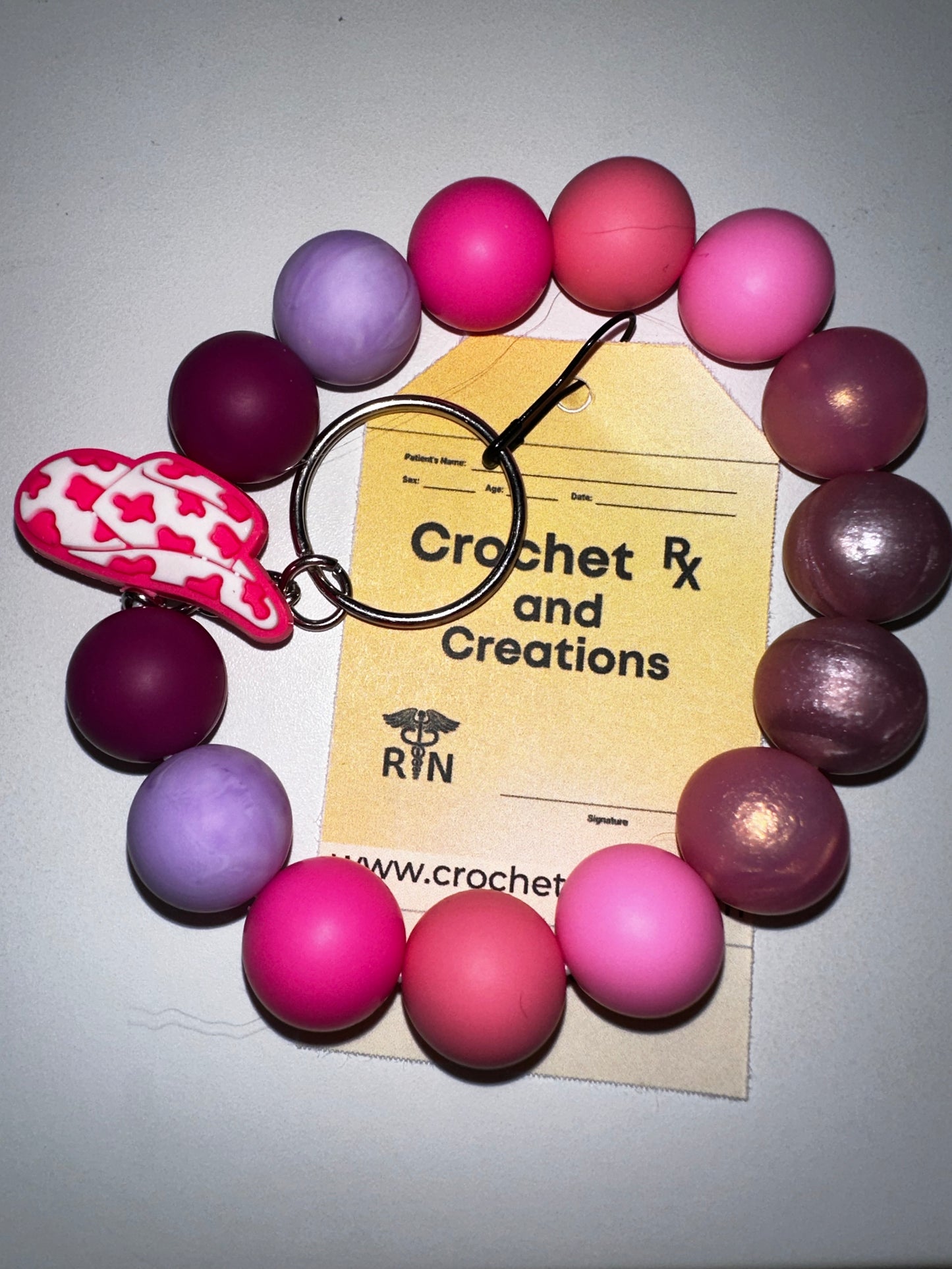 Western Silicone Bead Keychain Bracelets