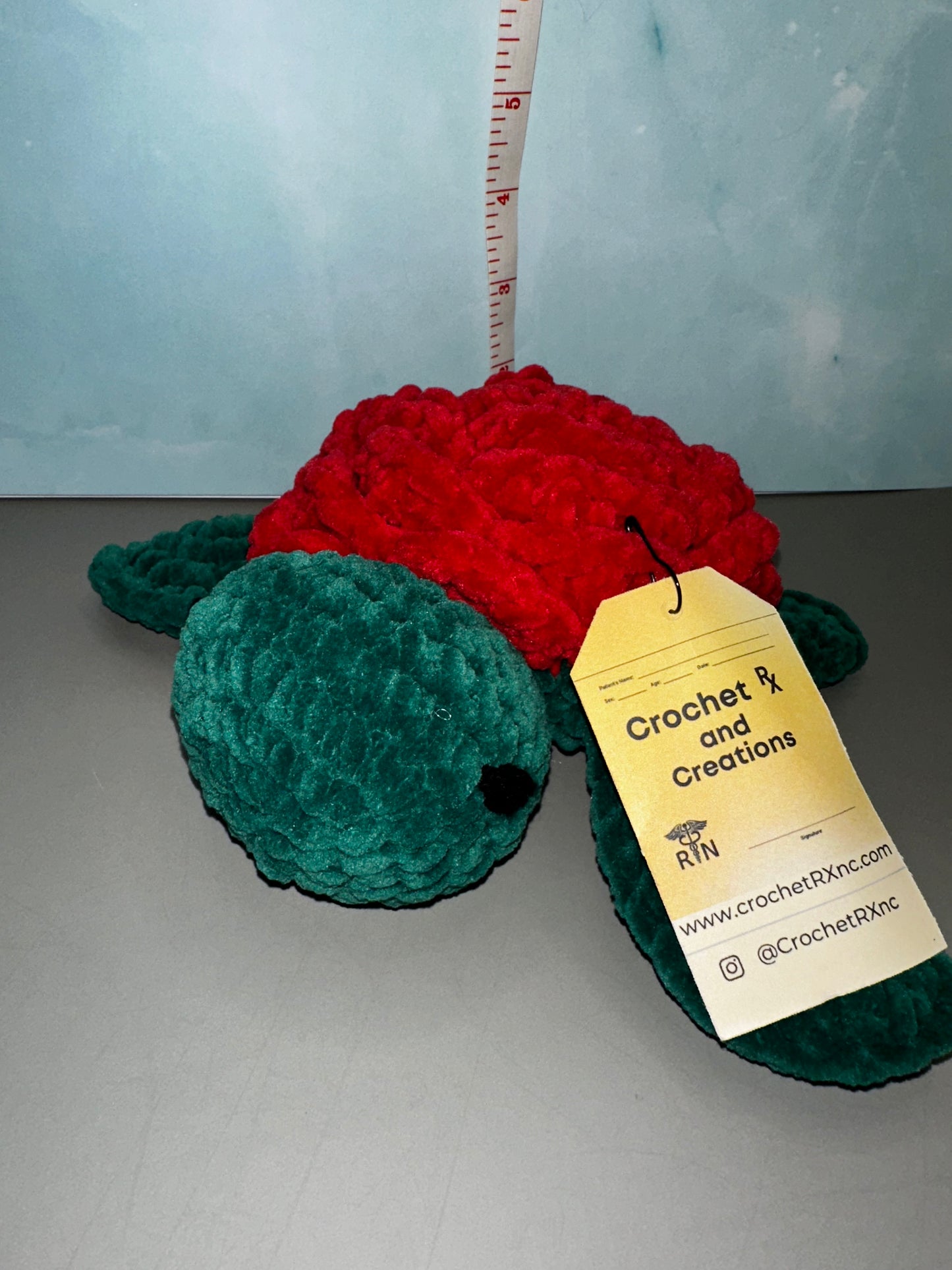 Rose Turtle Crochet Plush