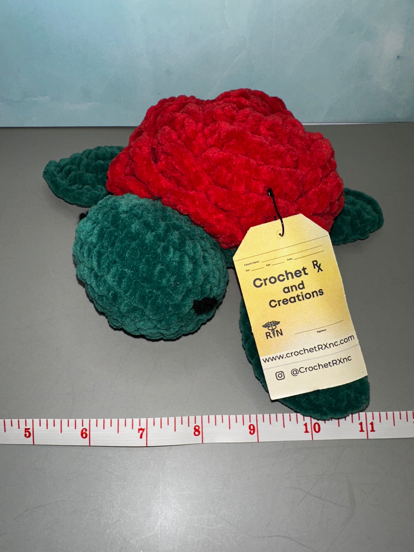 Rose Turtle Crochet Plush