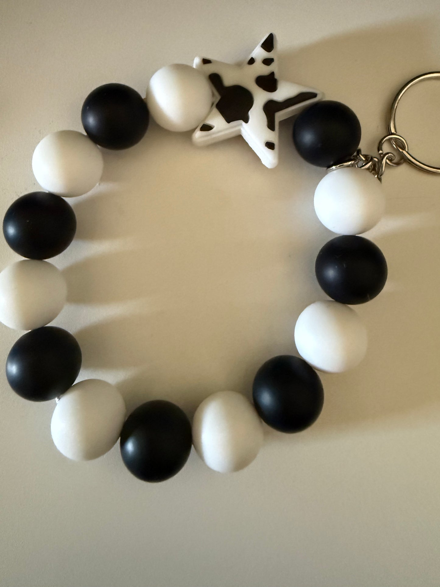 Western Silicone Bead Keychain Bracelets