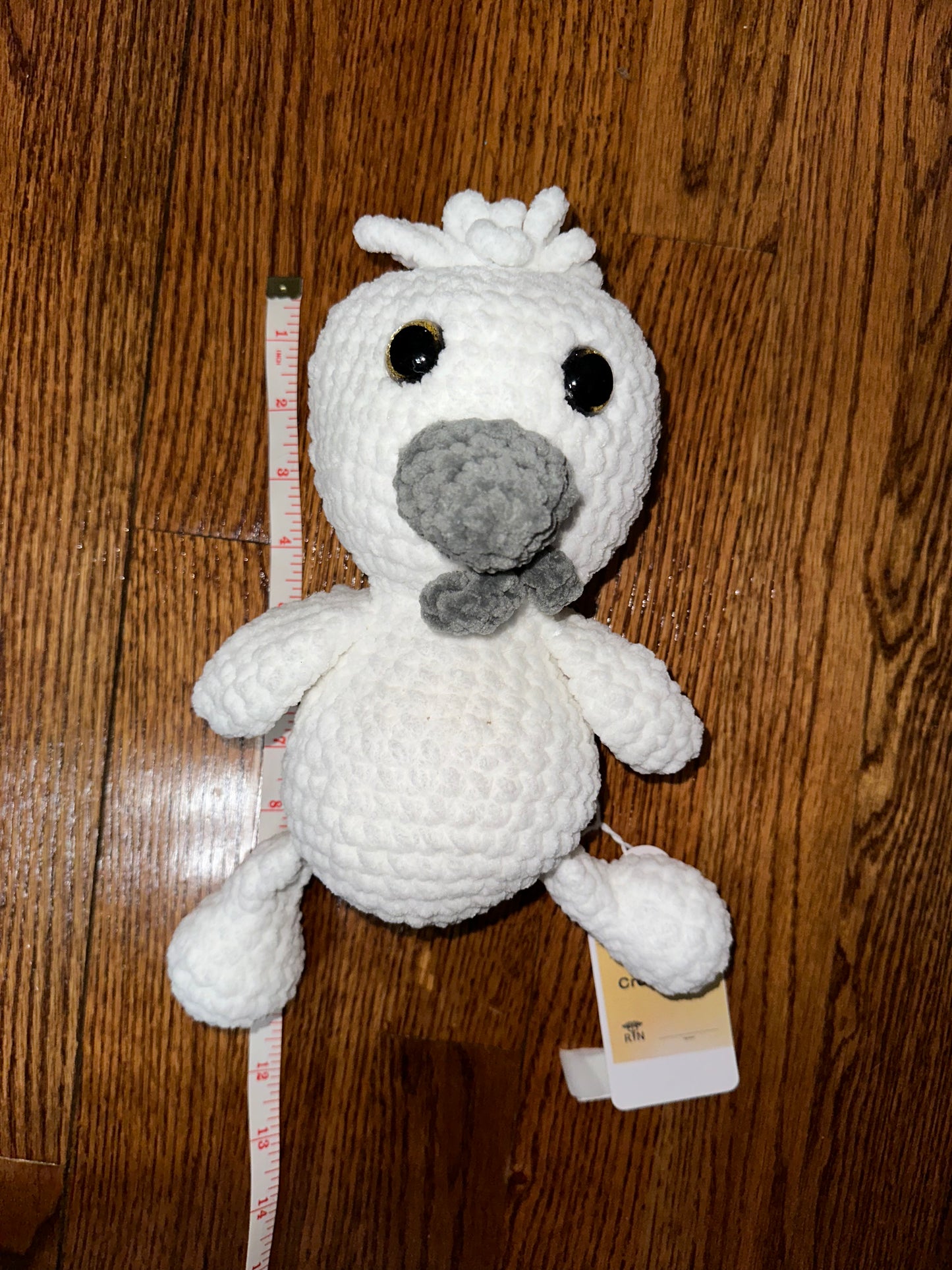 White Plush Silkie Chicken Crochet