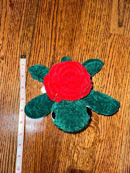 Rose Turtle Crochet Plush