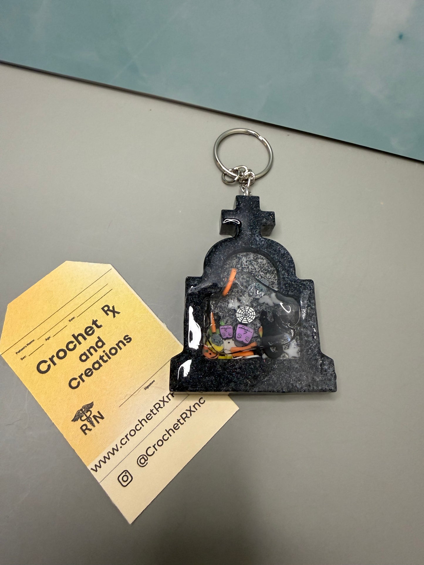 Halloween Snow Globe Shaker Keychains