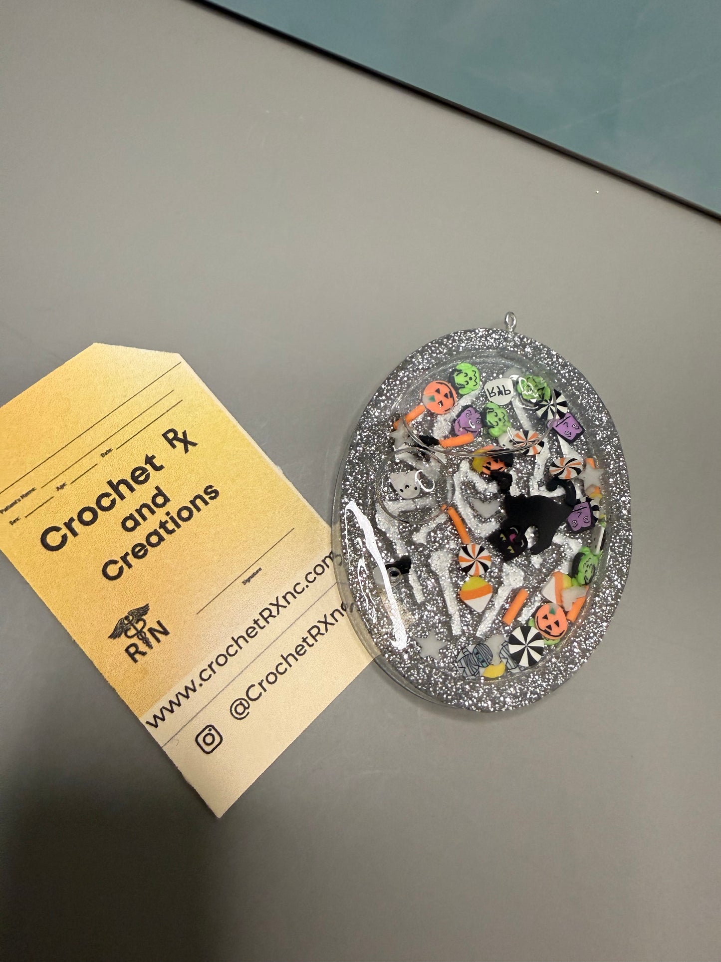 Halloween Snow Globe Shaker Keychains
