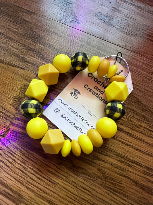 Standard Beads Silicone Bead Keychain Bracelets