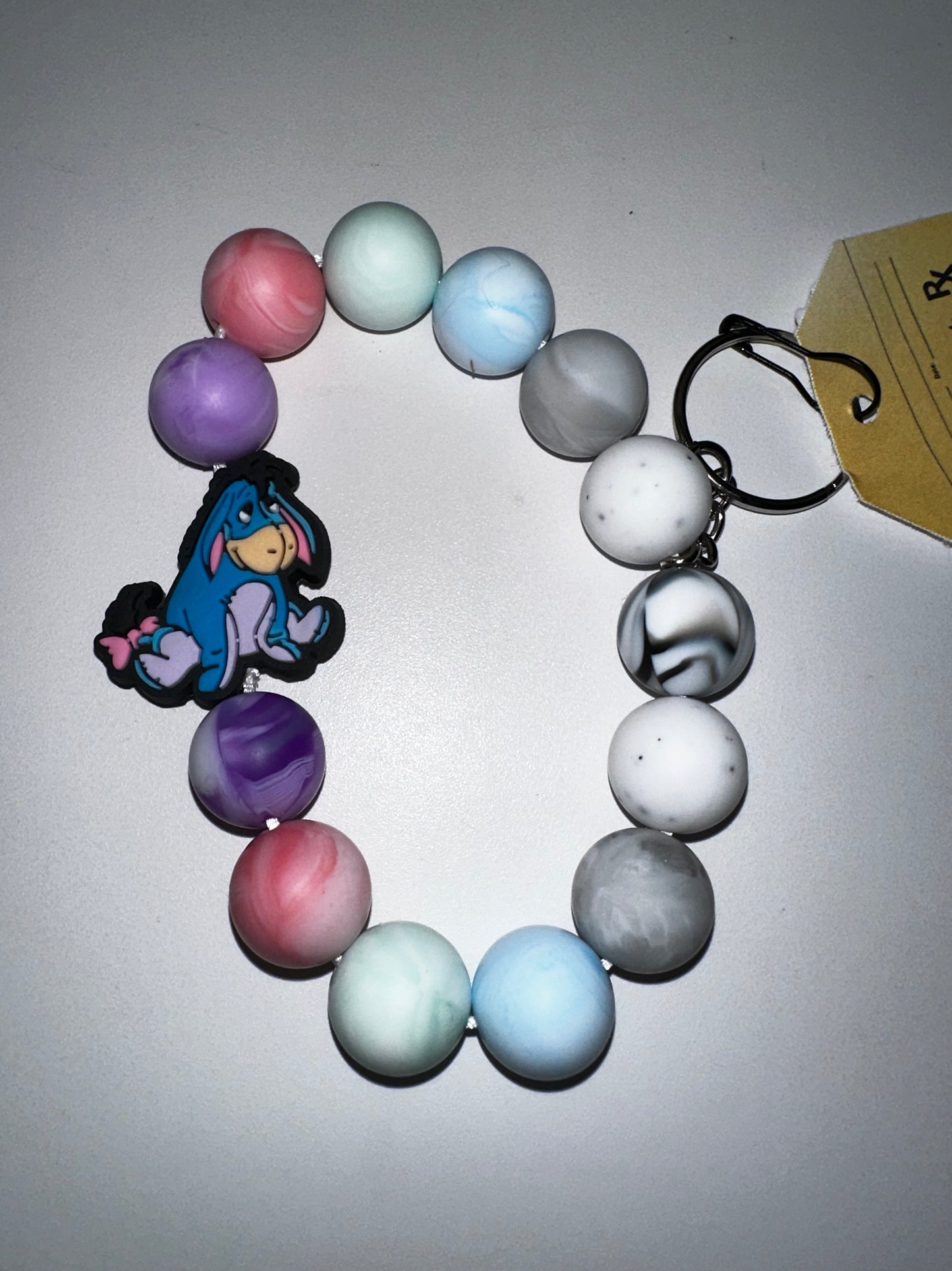 Character Silicone Bead Keychain Bracelets