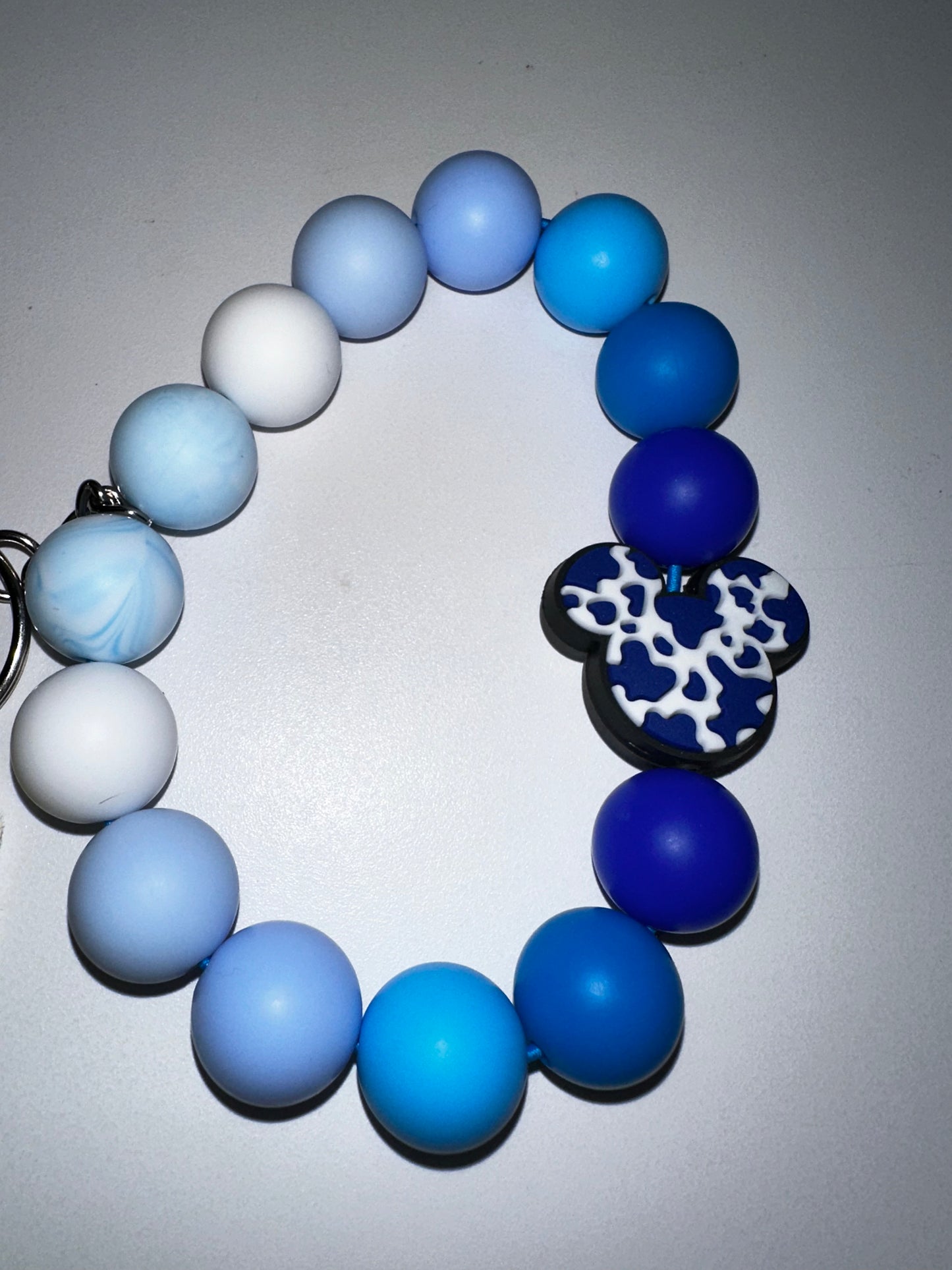 Character Silicone Bead Keychain Bracelets