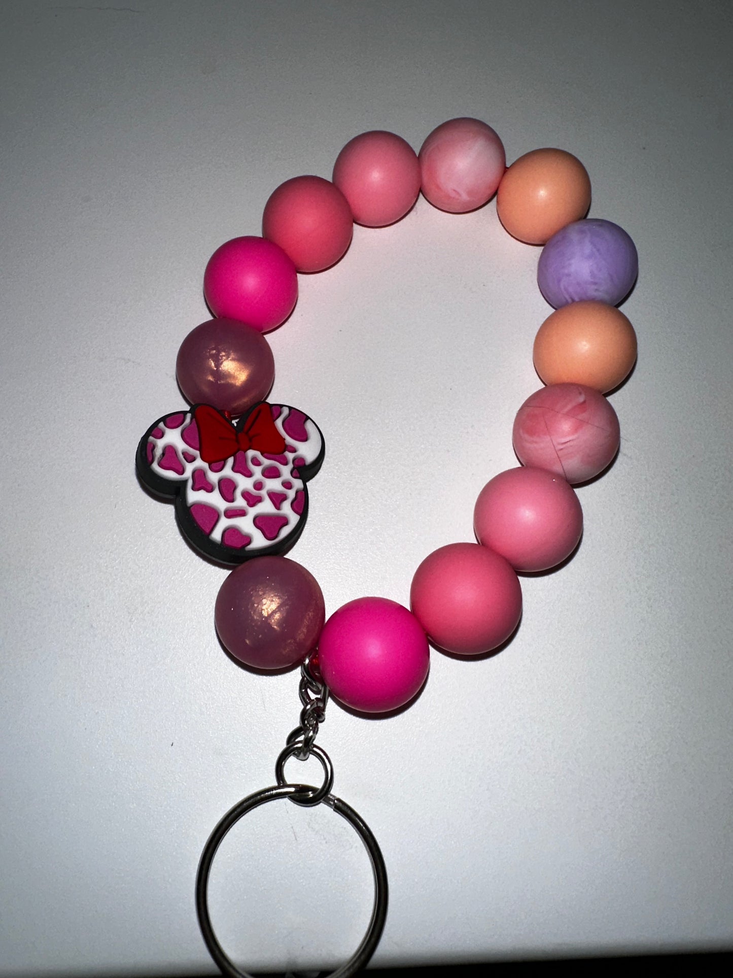 Character Silicone Bead Keychain Bracelets