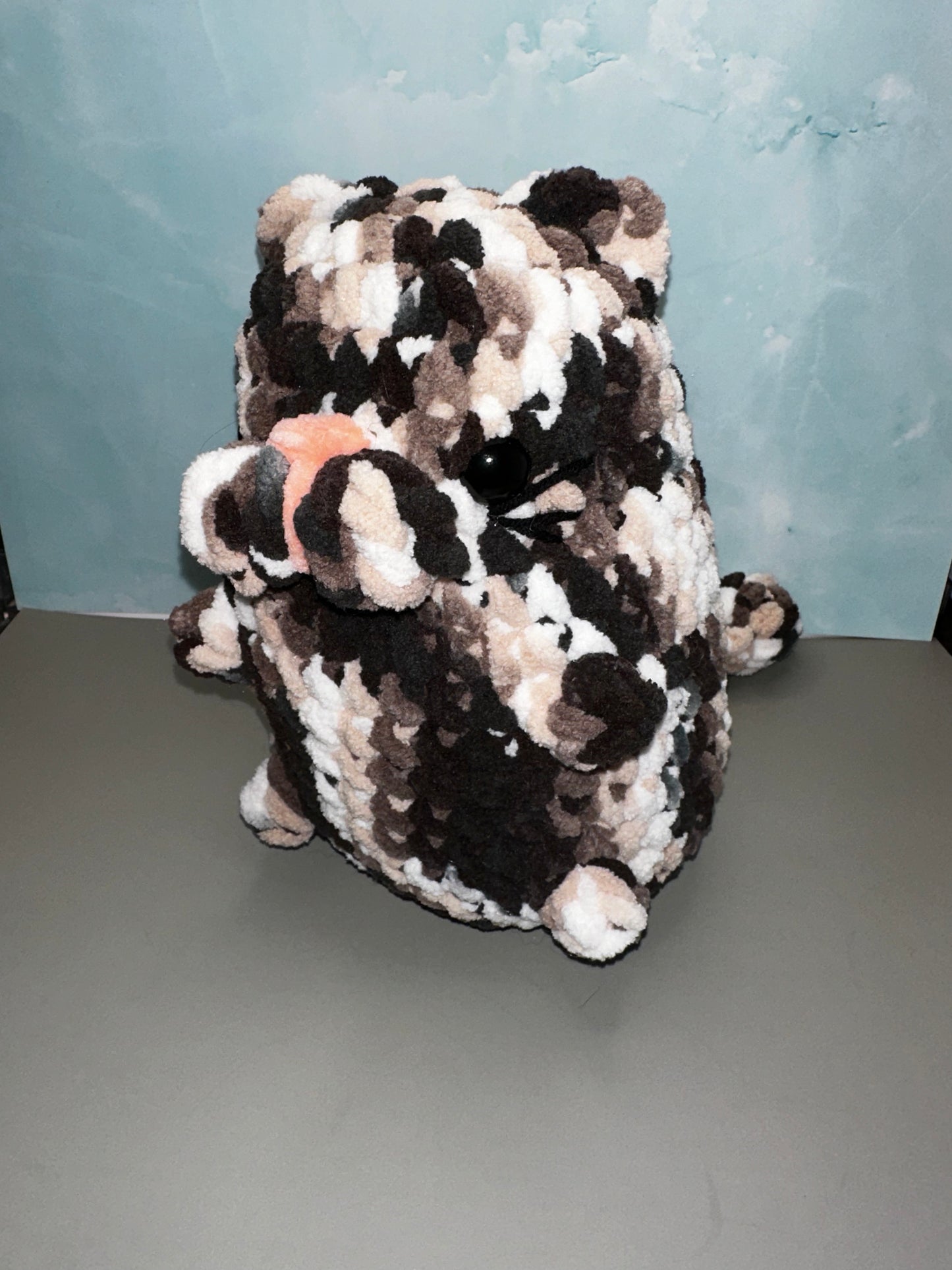 Upright ‘adoption’ cat Crochet Plush