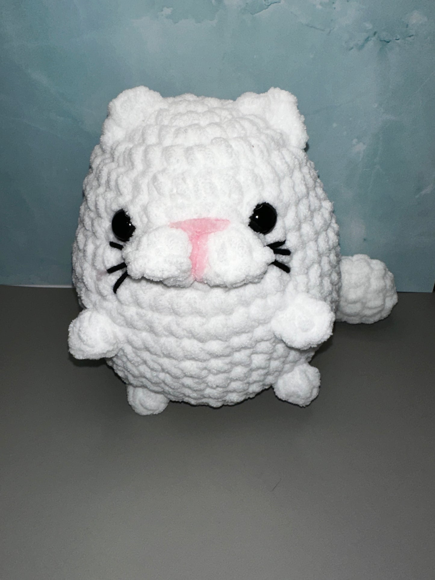 Upright ‘adoption’ cat Crochet Plush