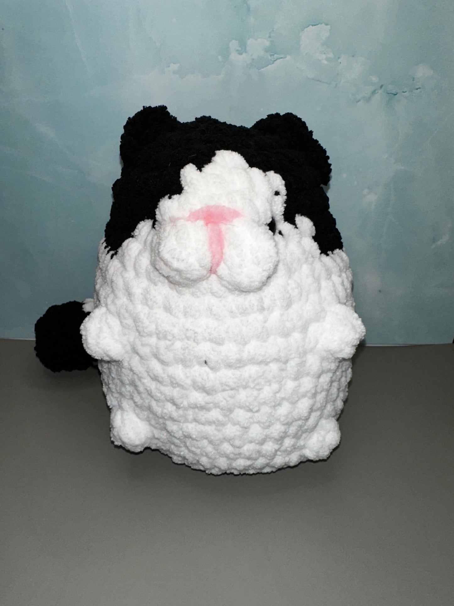 Upright ‘adoption’ cat Crochet Plush