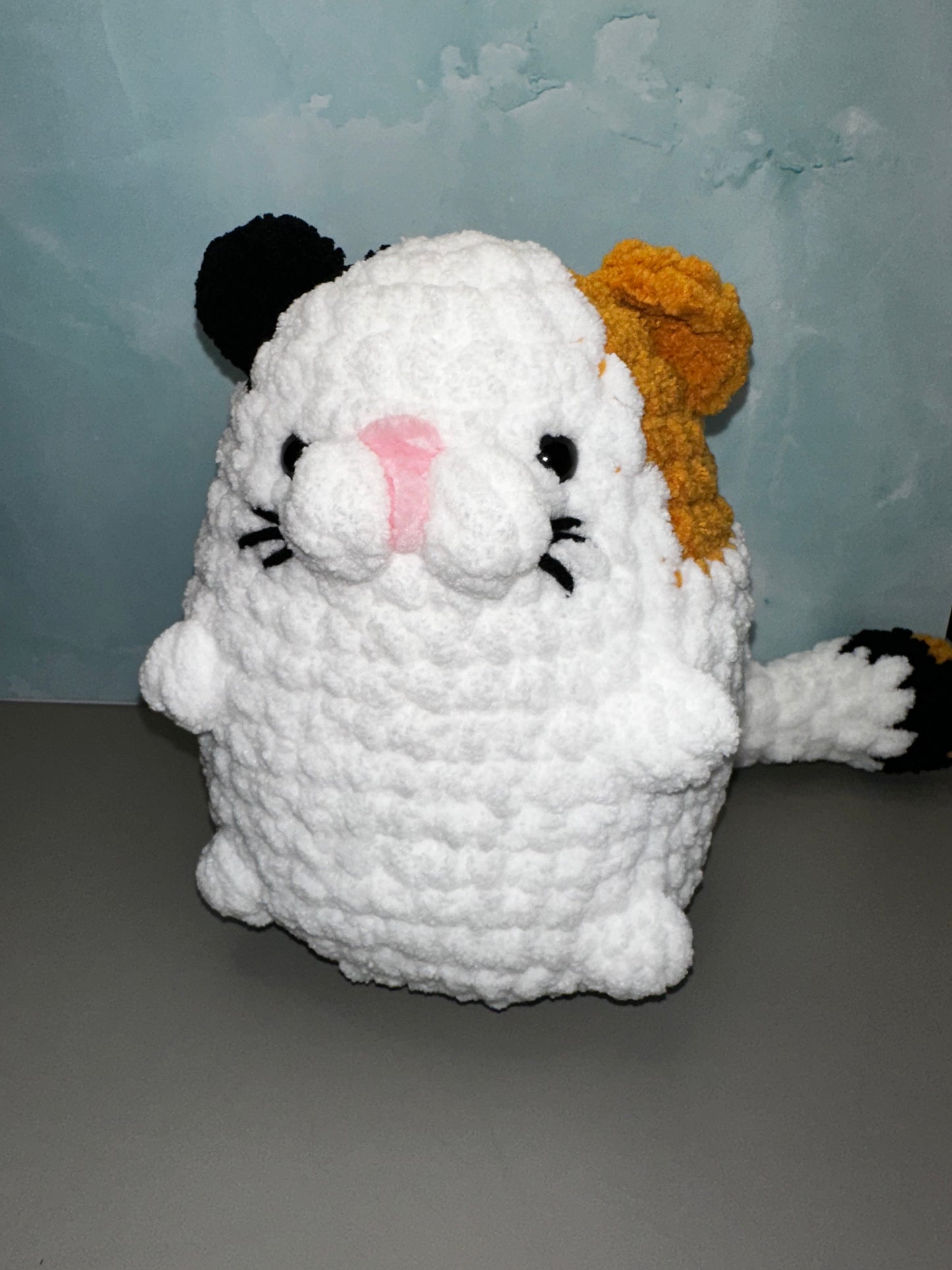 Upright ‘adoption’ cat Crochet Plush