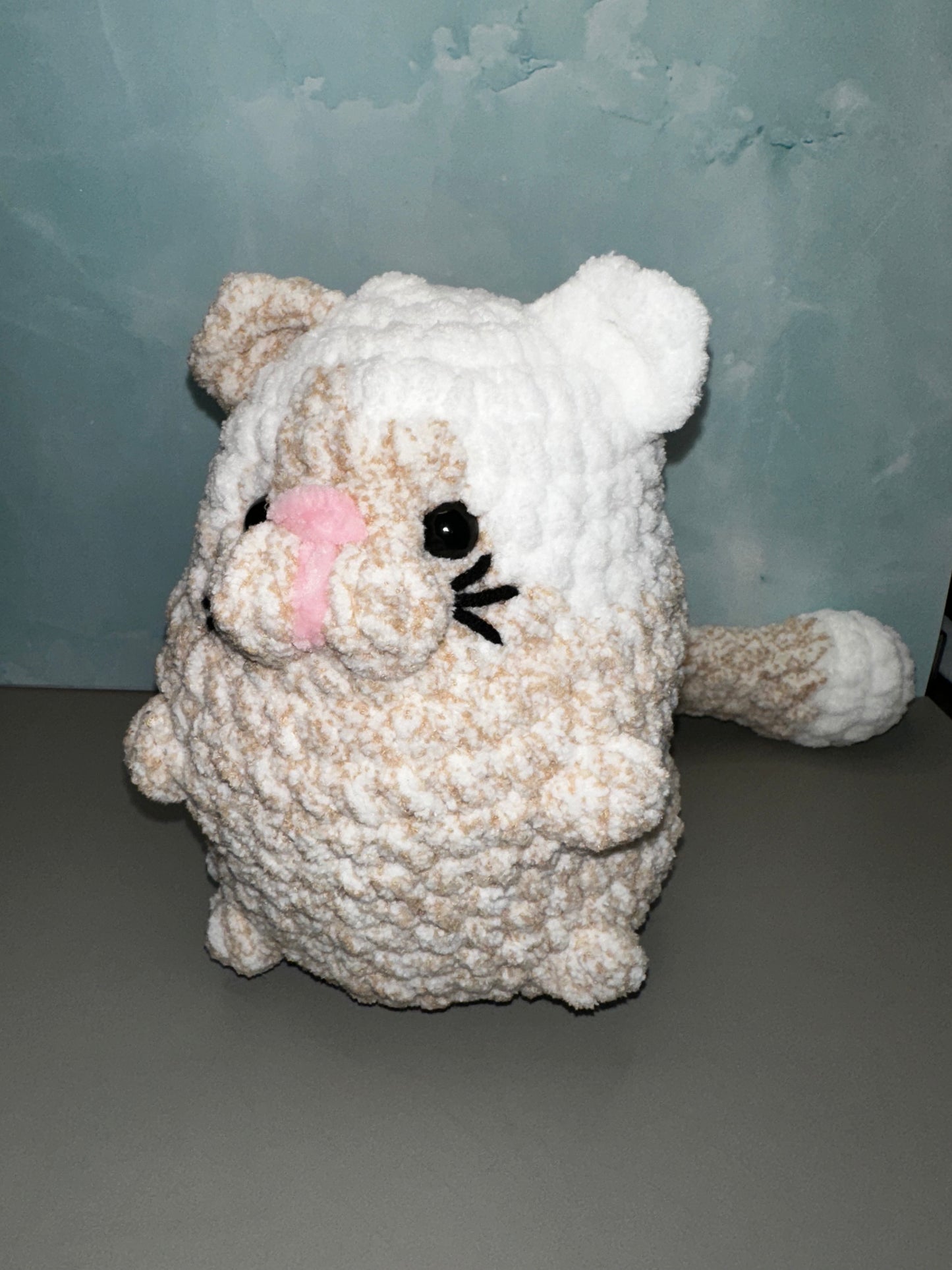 Upright ‘adoption’ cat Crochet Plush