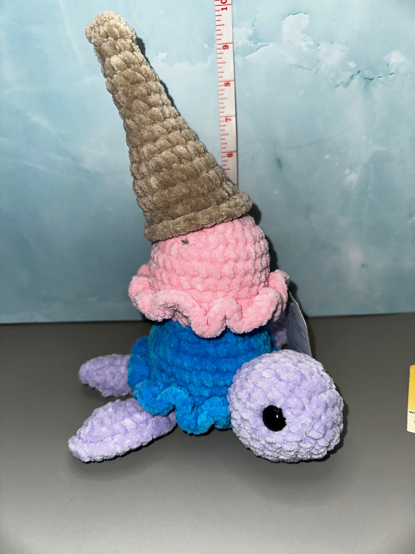 Ice Cream Turtle Crochet Plush