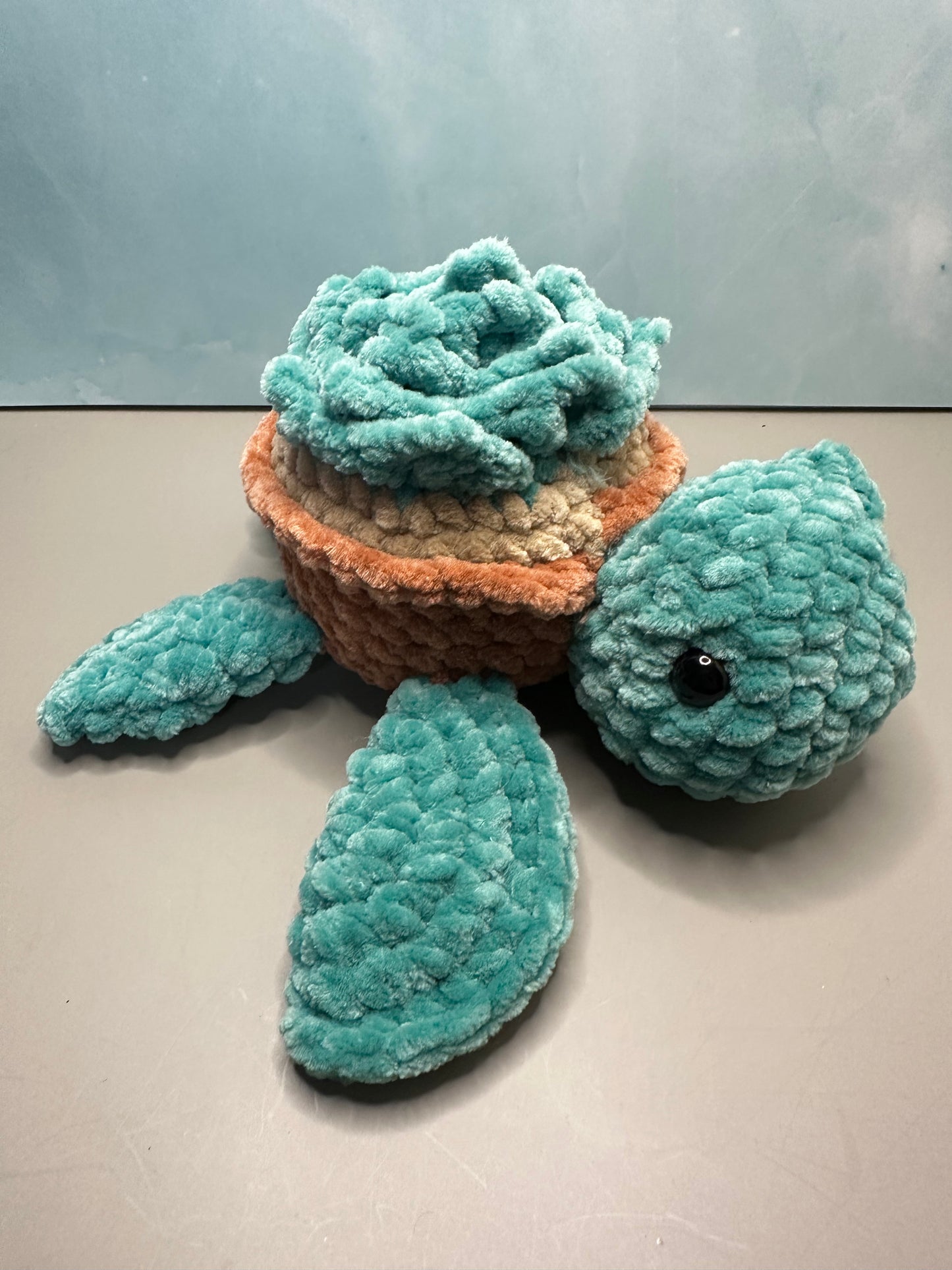Succulent Turtle Crochet Plush