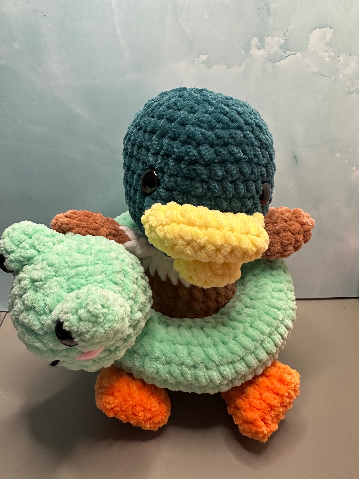 Baby duck with floatie
